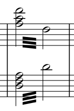 Three Slanted Bars Logo - piano notation horizontal bars between notes