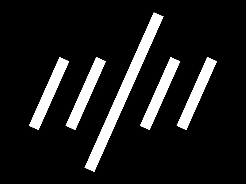 Three Slanted Bars Logo - Design With FontForge: Trusting Your Eyes