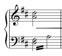 Three Slanted Bars Logo - piano notation horizontal bars between notes
