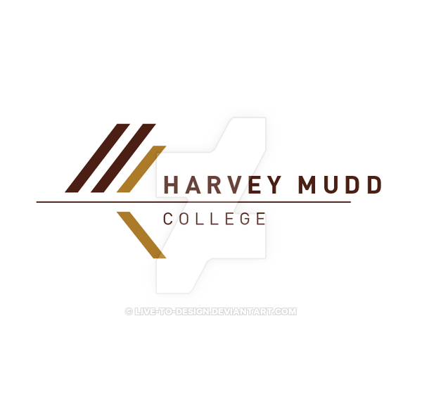 Three Slanted Bars Logo - Harvey Mudd College Logo By Live To Design