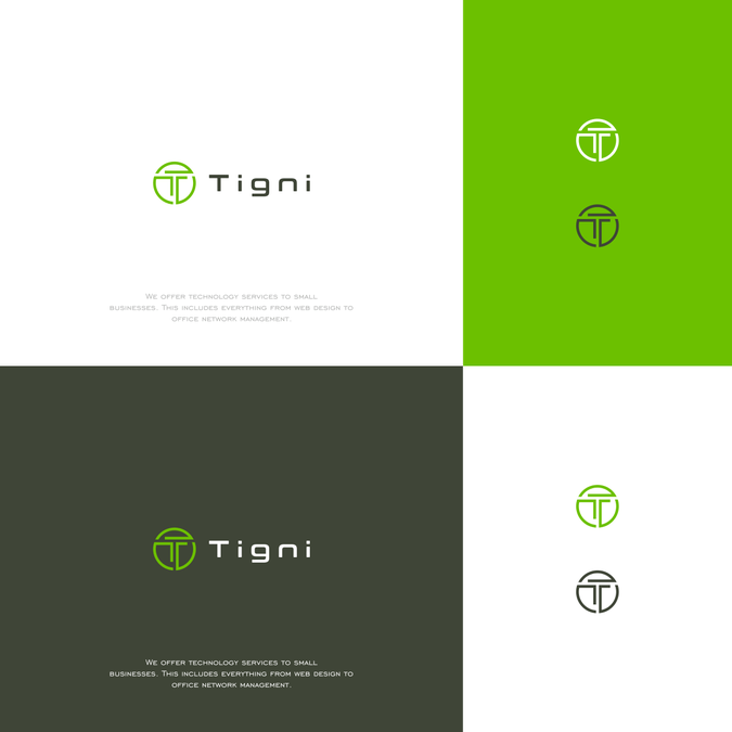 Green Web and Tech Logo - Create a modern logo for this technology services startup. Logo