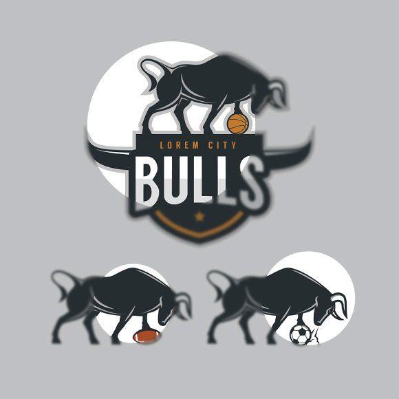 Bull Soccer Logo - Bulls logo for sport team Logo Templates Creative Market