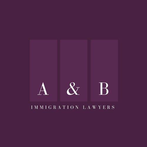 White On Purple Logo - Black and White Circle Attorney & Law Firm Logo