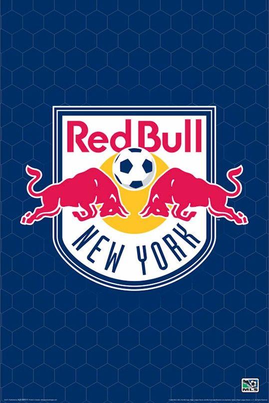 Red Bull Soccer Logo - NEW YORK RED BULLS POSTER ~ LOGO 24x36 Major League Soccer MLS ...