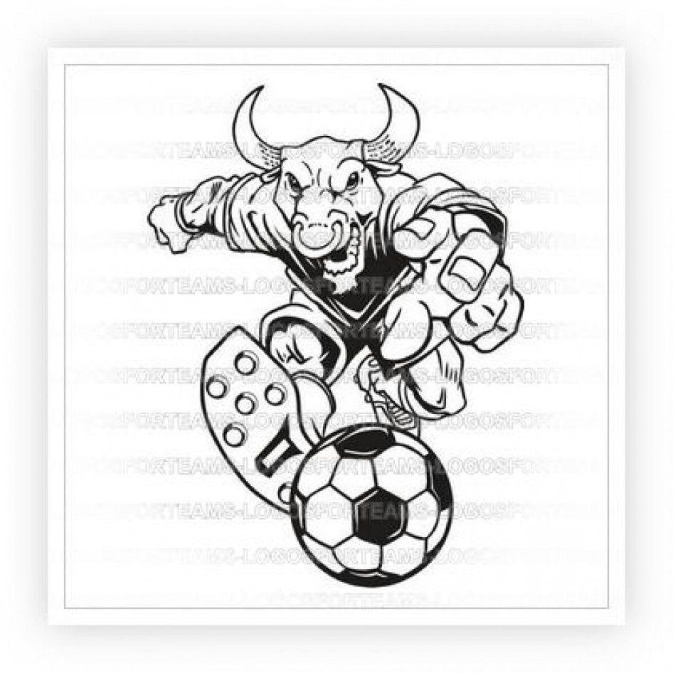 Bull Soccer Logo - Mascot Logo Part of Soccer Bulls Mascot Futball Futbol Graphic Black ...