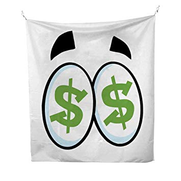 Lime Green Eye Logo - Amazon.com: Eyebeach Tapestry Wall hangingGreen Dollar Signs in Big ...