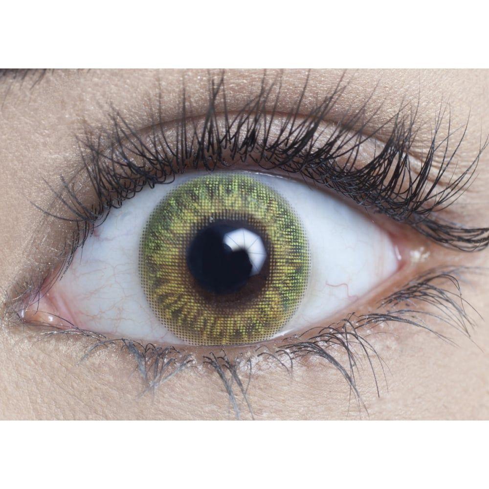 Lime Green Eye Logo - MesmerEyez Coloured Contact Lenses Blendz - Lime Green