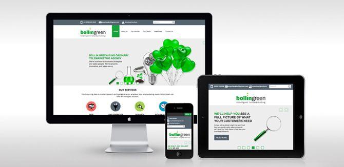 Green Web and Tech Logo - Turning a leaf with Bollin Green website!