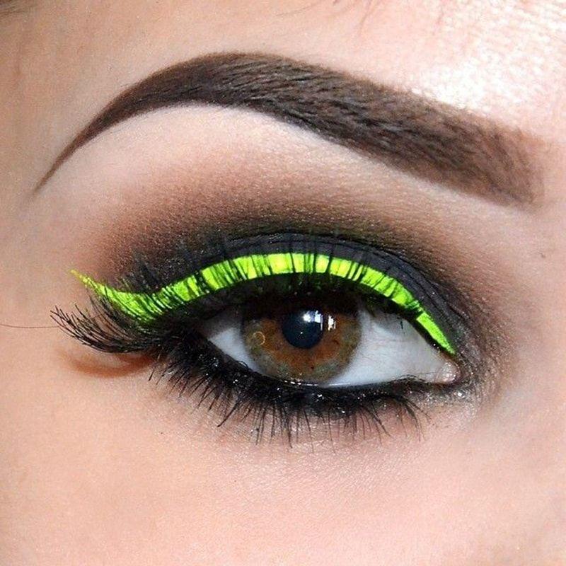 Lime Green Eye Logo - neon green eye | Makeup | Makeup, Eye Makeup, Eyeliner