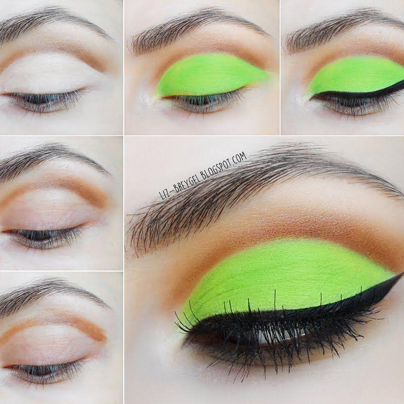 Lime Green Eye Logo - Neon Green Eye Makeup by Elizabeth B | Preen.Me