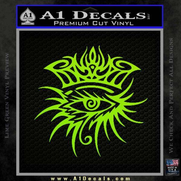 Lime Green Eye Logo - Bob Dylan Logo All Seeing Eye D1 Decal Sticker » A1 Decals