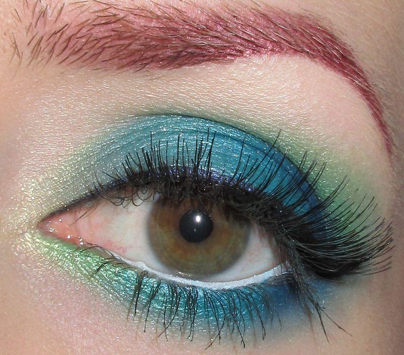 Lime Green Eye Logo - Glitter is my crack.: Turquoise, Blue and Lime Green eye Makeup Look