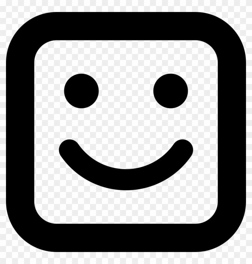 Happy Facebook Logo - Smile Square Face Comments - Black And White Facebook Logo Png ...