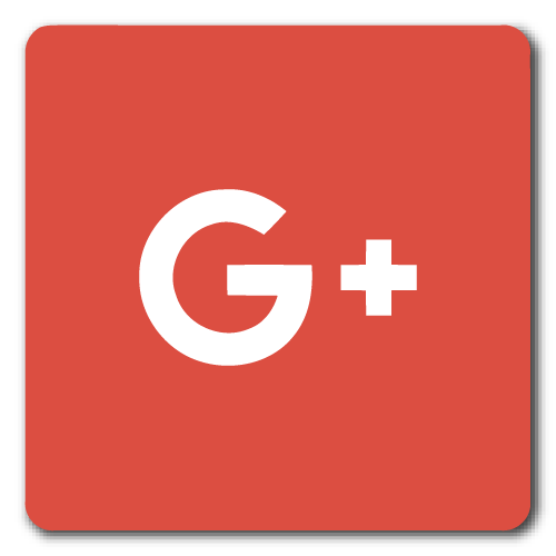 White with a Red Square Logo - Buy Google+ Square Logo White on Red. stickerart.com.au