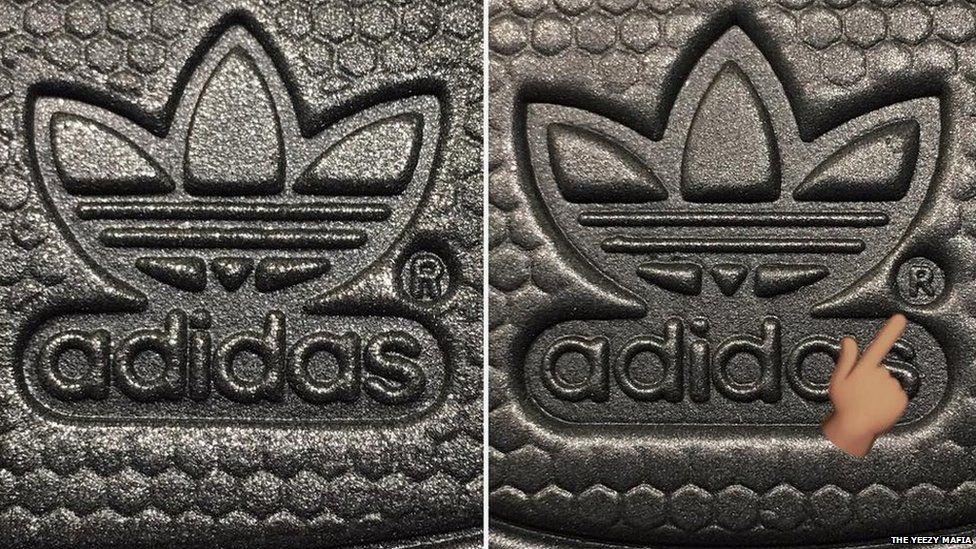 Adidas Boost Logo - How to spot fake Yeezy trainers - BBC Newsbeat