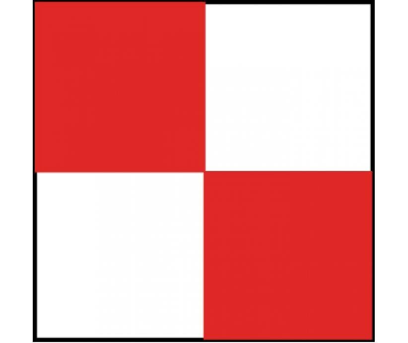 Square Red and White Checkerboard Logo - National Marker Co CBT20318, TAPE, CHECKERBOARD, RED