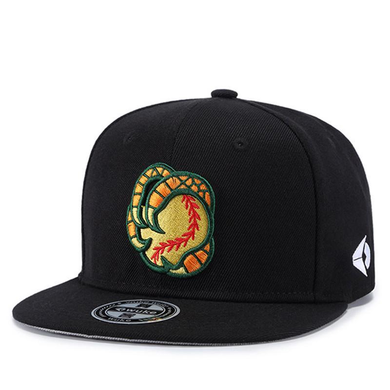 Bear Claw Baseball Logo - Mnkncl Bear Claw Embroidery Flat Bill 3D Baseball /hip Hop Hat