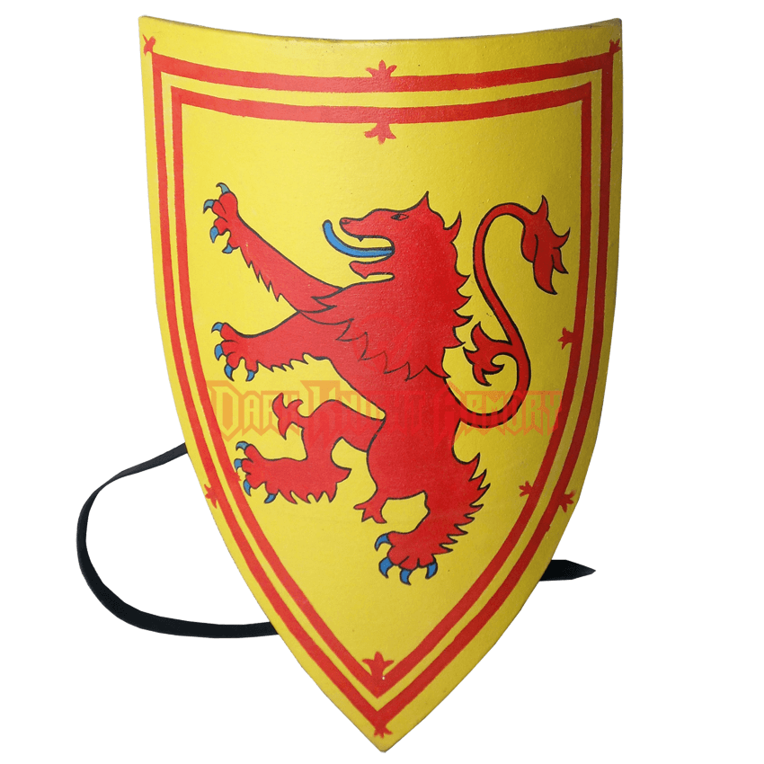 Yellow and Red Wolf Logo - Yellow and Red Wolf Heater Shield - AH-3894N from Dark Knight Armoury