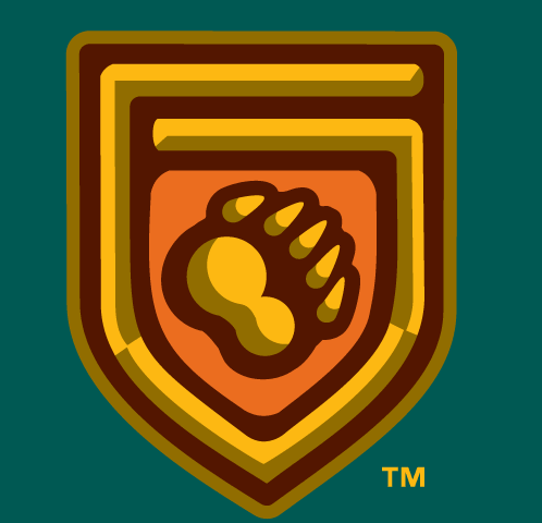 Bear Claw Baseball Logo - Fresno Grizzlies Cap Logo (2005) - (Home) A G in a shield with a