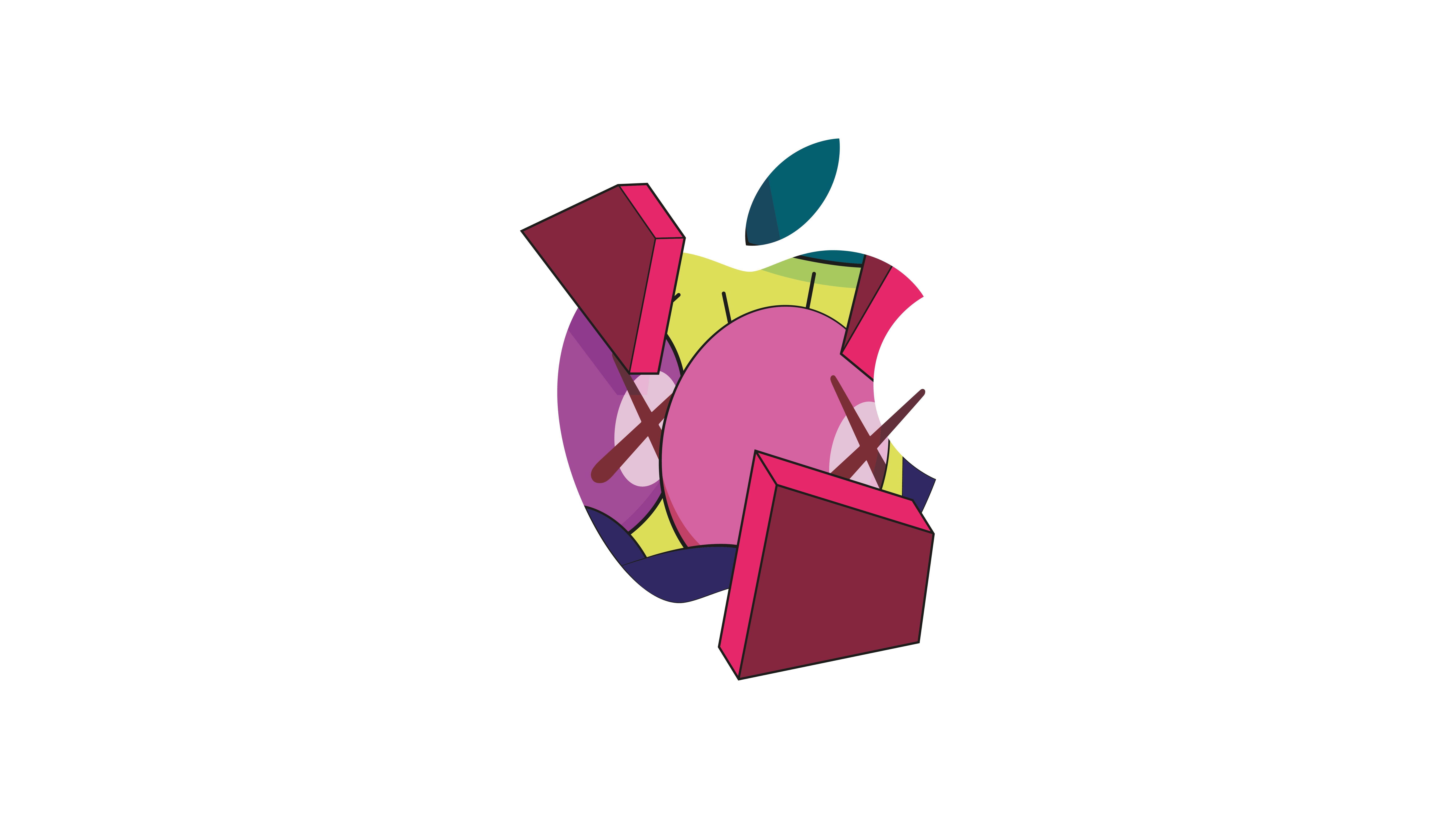 Kaws Logo - I made a high resolution version of the KAWS Apple logo from the ...