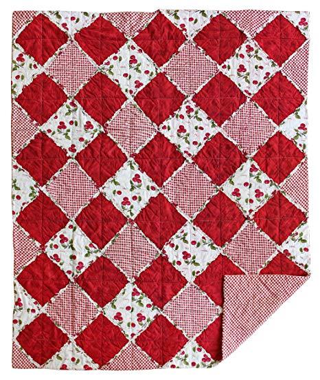 Square Red and White Checkerboard Logo - Great Finds 0518 Checkerboard square Rag Vines Pattern Cherries ...