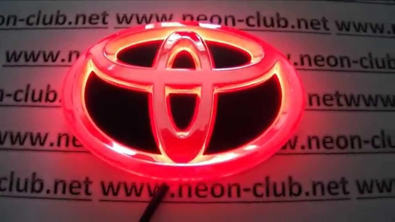 Red Toyota Logo - Chip tuning 4D emblem toyota parts & accessories led badge, toyota