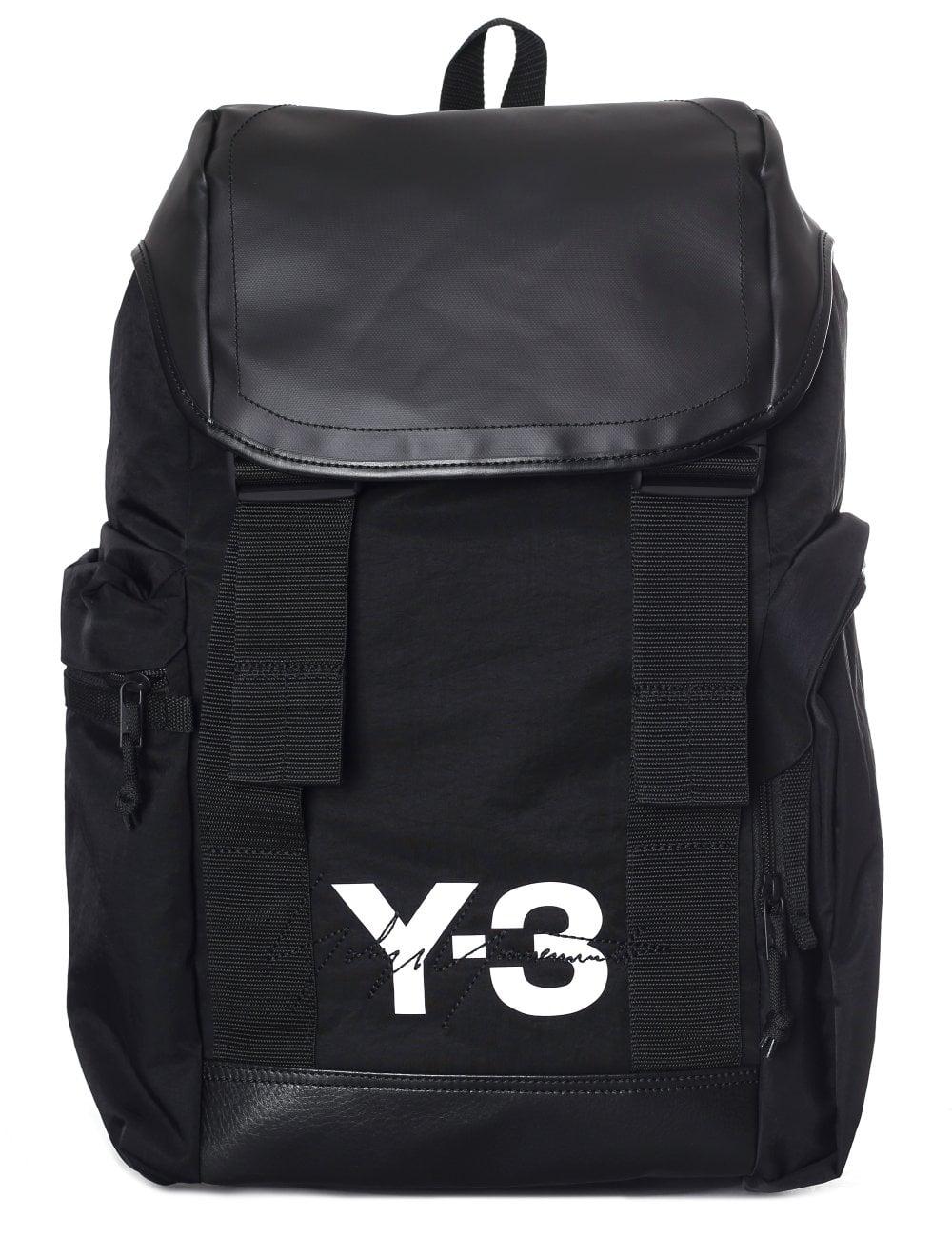 Black and White Y Logo - Y-3 Men's Logo Back Pack