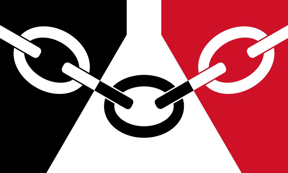 Black White Red Circle Logo - Flag of the Black Country