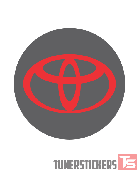 Red Toyota Logo - Toyota Logo Center Cap Stickers