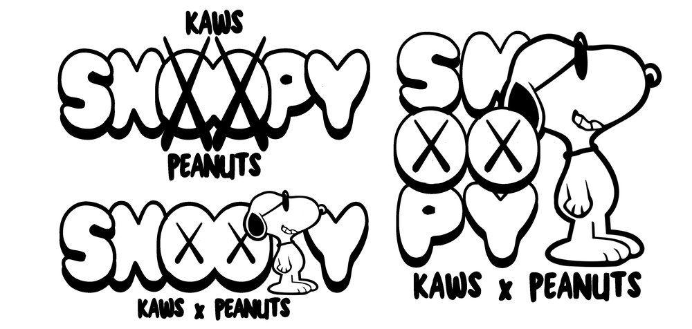 Kaws Logo - Kaws x Snoopy. Logo Design Concepts