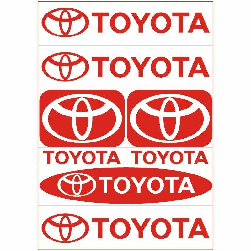 Red Toyota Logo - Red Point TOYOTA Logo Fashion Decal Sticker A5 (1Sheet) For All ...