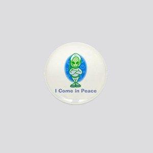 Little Green Man Logo - Alien Spaceship Cartoon Cute Little Green Man Buttons - CafePress