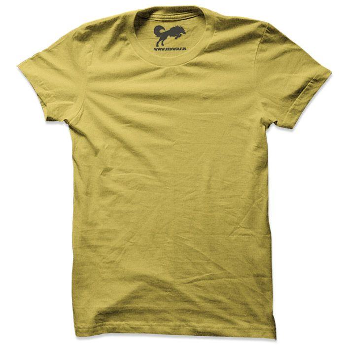 Yellow and Red Wolf Logo - Yellow T Shirt