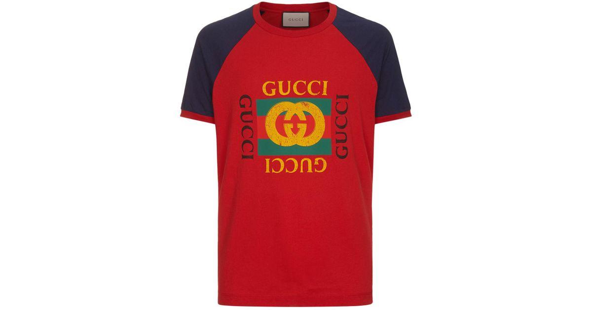 Red Future Logo - Gucci Logo Modern Future Motif T-shirt in Red for Men - Lyst
