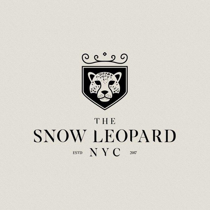 Black and White Y Logo - The Snow Leopard White and Black Plush Regal. Logo & brand identity