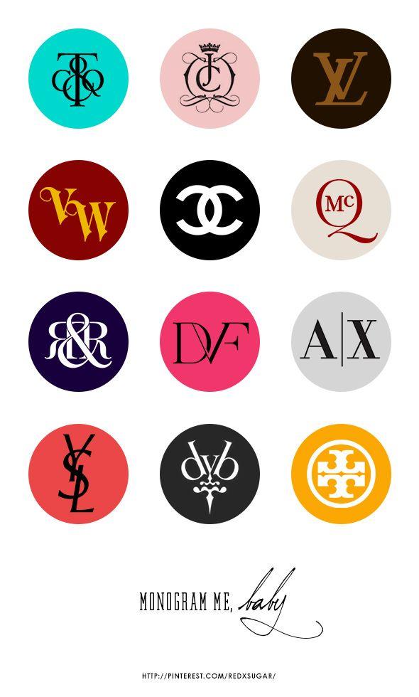 Famous Fashion Brands Logo - fashion brands #monogram logos part 1 | design ✕ print | Logo ...