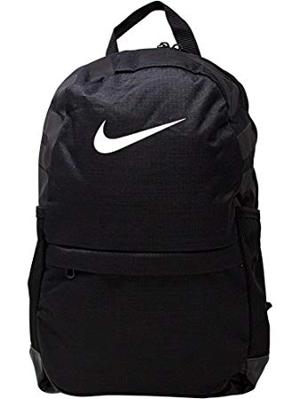 Black and White Y Logo - Nike Unisex Youth Y NK BRSLA BKPK Backpack, Black White, One Size