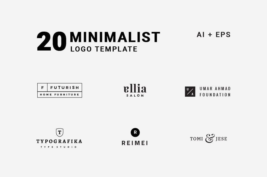 Minimalist Logo - 20 Minimal Vector Logo Templates | Pixelo