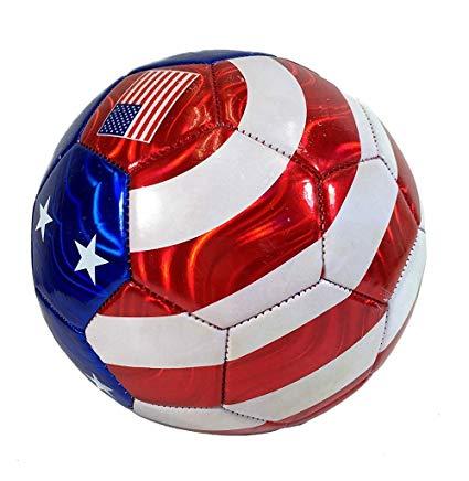 Red and White Soccer Ball Logo - Amazon.com : iGifts Inc. American Flag Soccer Ball Official Size No