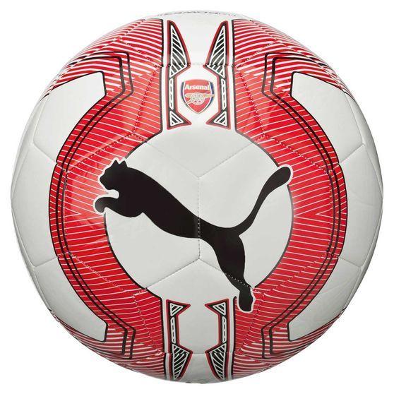 Red and White Soccer Ball Logo - Puma Arsenal EvoPOWER 6 Training Soccer Ball White / Red 5 | Rebel Sport