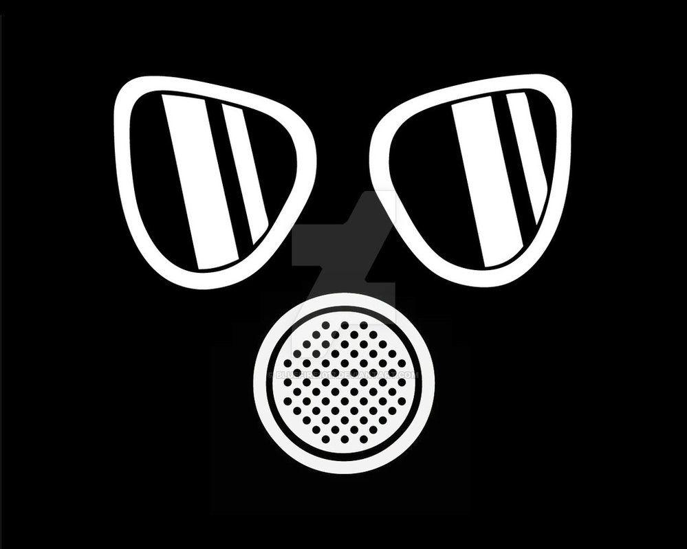 Black Mask Logo - Gas Mask logo black