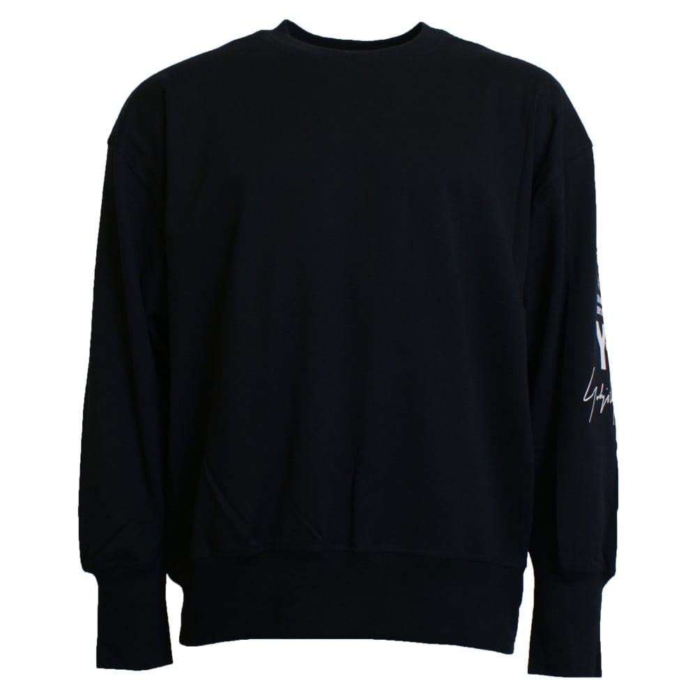 Black and White Y Logo - Y-3 Stacked Logo Crew Sweatshirt Black | Ragazzi Clothing