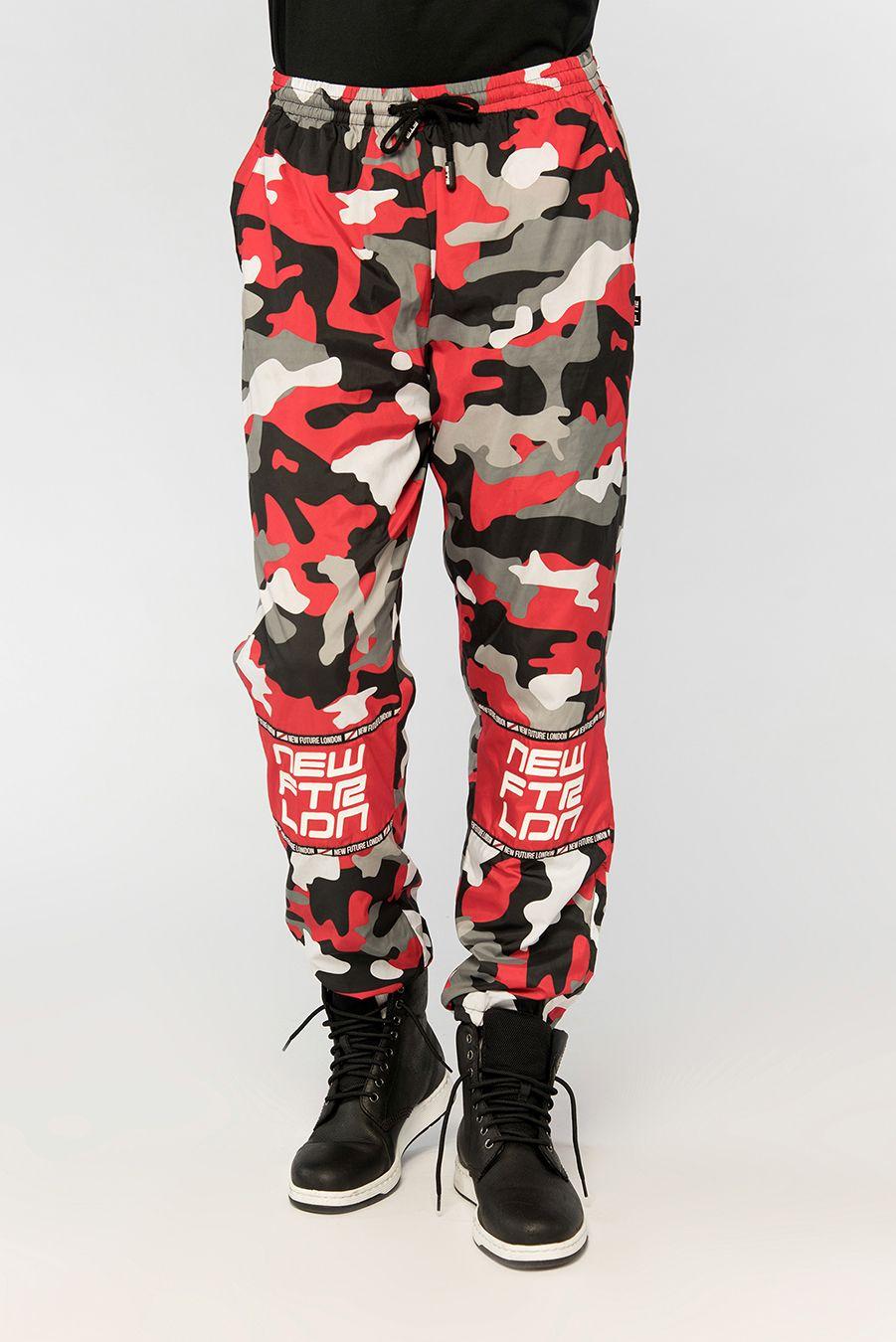 Red Future Logo - Racer Logo Joggers (Camo Red) - New Future London