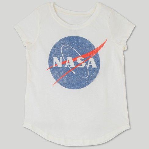 NASA Girl Logo - Girls' NASA Cap Sleeve Graphic T Shirt