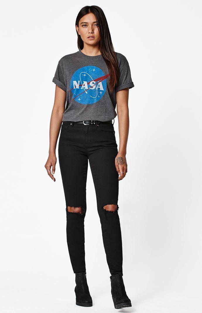NASA Girl Logo - NASA Logo Crew Neck T-Shirt | My dream closet in 2019 | Shirts ...