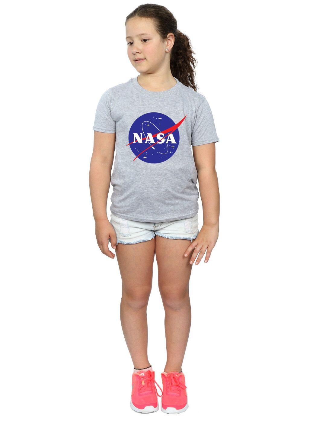 NASA Girl Logo - NASA Girls Classic Insignia Logo T Shirt 12 13 Years Sport Grey