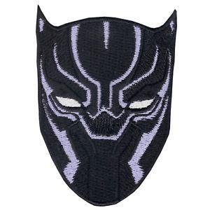 Black Mask Logo - BLACK PANTHER Patch Purple VIBRANIUM Mask Iron On logo Wakanda