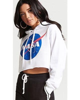 NASA Girl Logo - Check Out These Major Bargains: NASA Logo Cropped Hoodie
