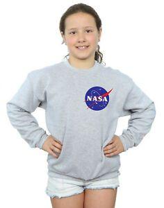 NASA Girl Logo - NASA Girls Classic Insignia Pocket Logo Sweatshirt