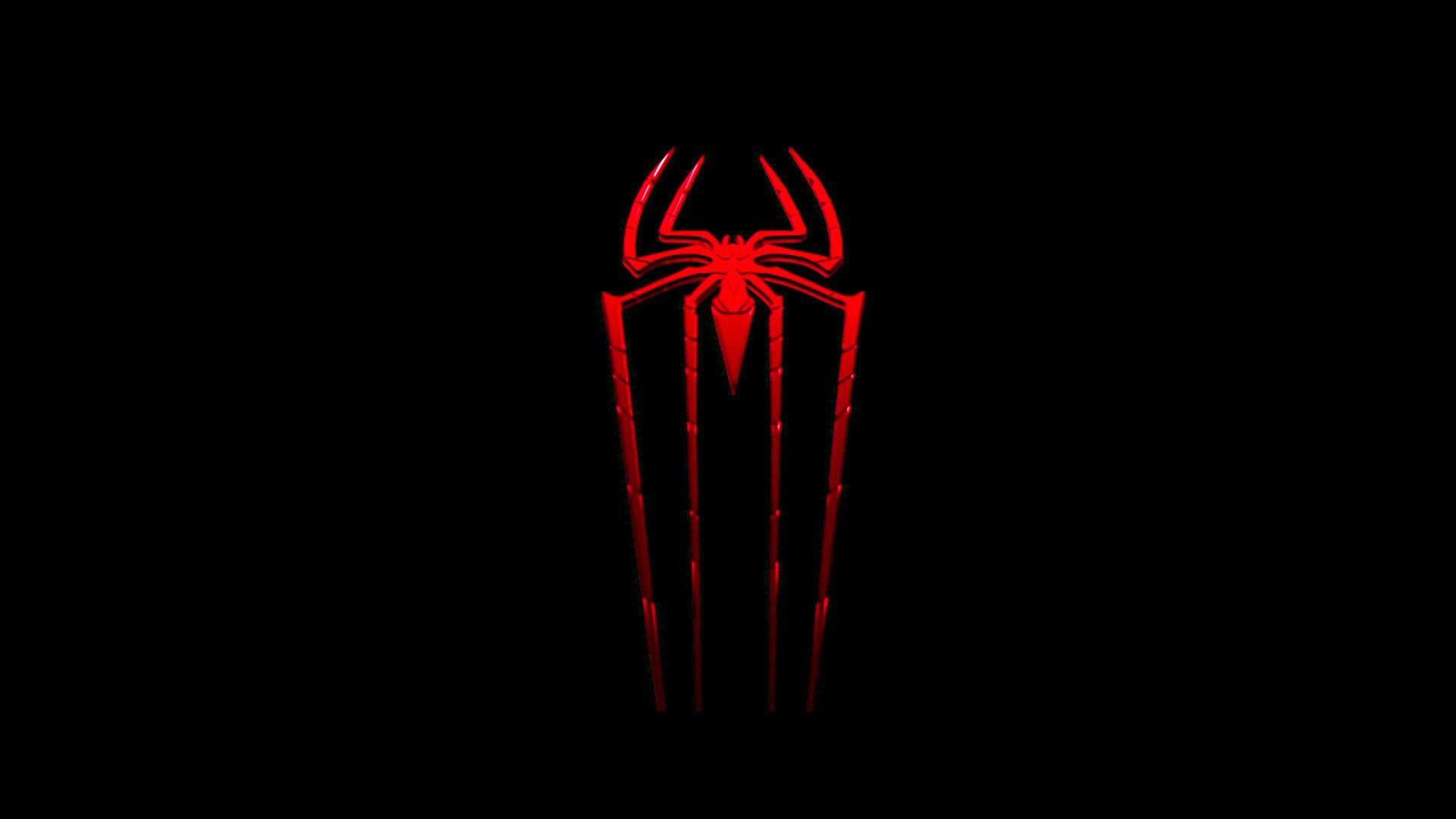 Red Spider Logo - Spiderman Neon Red Wallpaper ·①